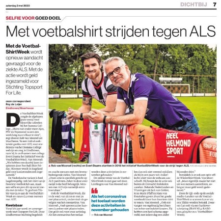 20200502 - Artikel over Voetbalshirtweek Eindhovens Dagblad