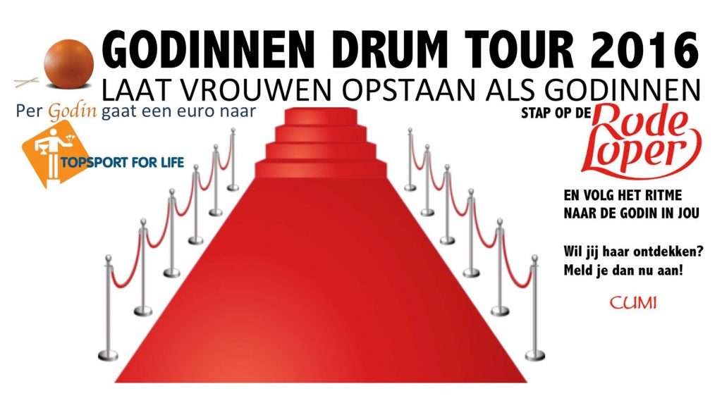 Topsport for Life - Banner Godinnen Drum Tour 2