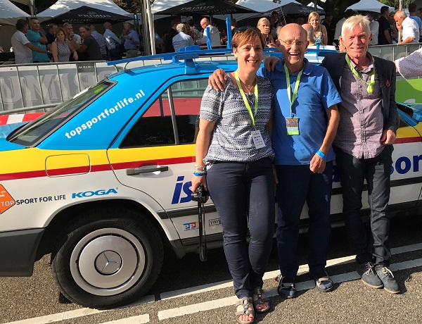 Frans met dochter Desiree en tweevoudig winnaar op Alpe d'Huez, Peter Winnen - STER ZLM Tour 2017